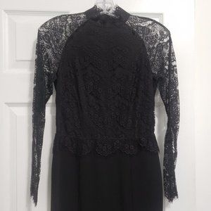 NWT Wink black lace backless cocktail dress, XS